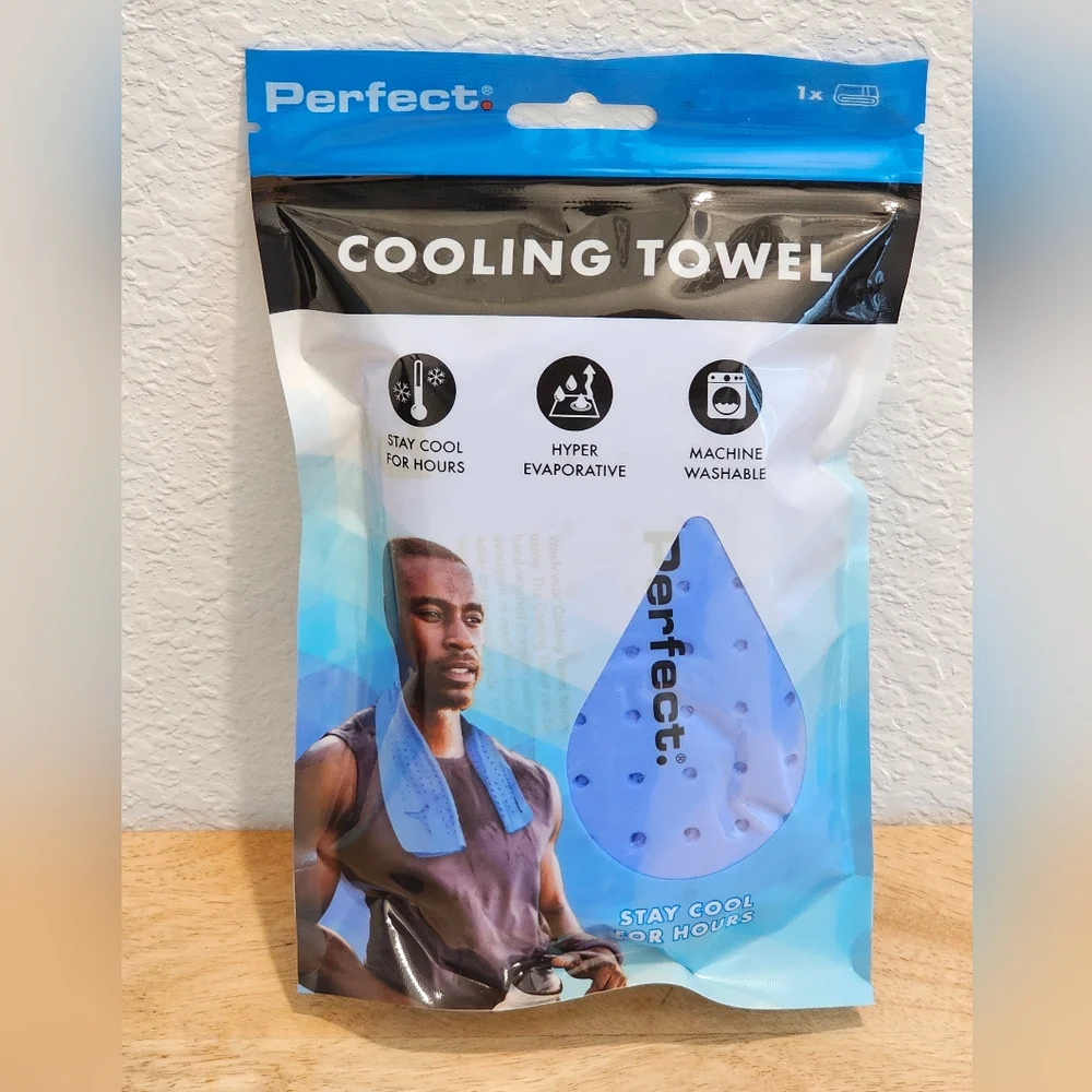 NWT Perfect Fitness Cooling Towel - Stay Cool for Hours - Blue